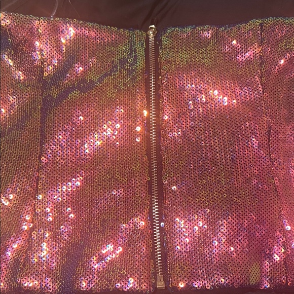 Bebe Iridescent Strapless Crop Top. Has good stretch. Never worn without tags - Picture 6 of 7